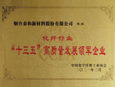 2021年，被评为化纤行业“十三五”高质量发展领军企业、技术创新示范企业